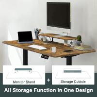 Escritorio de Pié Ajustable en Altura 120x60cm Monitoreo Incluido Armario de Almacenamiento para Hogar y Oficina - details 49