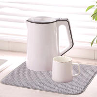 Estera de secado de platos de cocina en el gabinete, esteras de secado, mantel de mesa absorbente de microfibra, almohadilla de secado de drenaje antideslizante resistente al calor - details 0