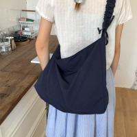 Bolso de hombro plisado informal de Color sólido, bolso cruzado de nailon de gran capacidad para ocio, bolso sencillo para estudiantes para primavera y verano - details 9