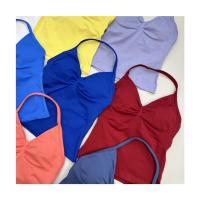Chaleco deportivo sin costuras para mujer, camiseta sin mangas Sexy para Yoga, Top de Fitness para gimnasio, camisola con tirantes cruzados, sujetador para correr, ropa de Yoga para mujer - details 5