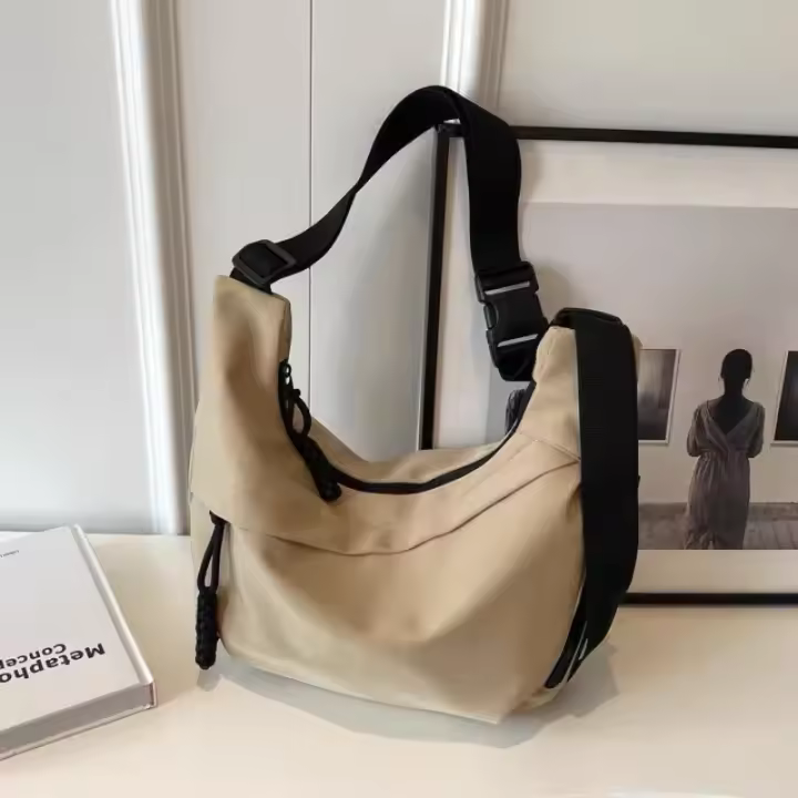 Bolsos cruzados de nylon para mujer Bolsos informales con cremallera Moda de alta capacidad - 1