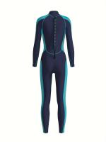 Traje de neopreno completo para mujer, con cremallera, manga larga y pierna, de secado rápido y transpirable para deportes - details 4