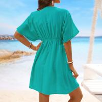 Vestido Cubrebikini Elegante Estilo Boho Chic con Escote en V, Mangas Volantes y Tejido Suave - details 17