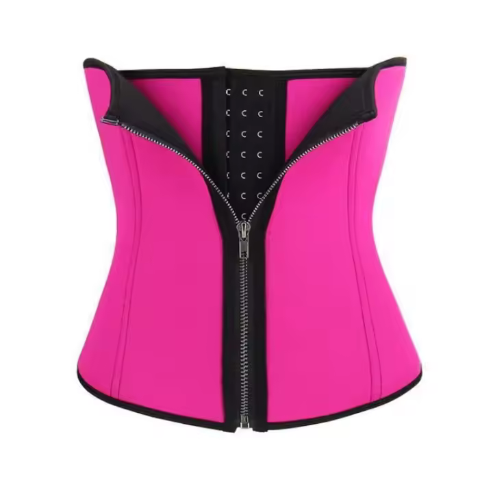 Entrenador de Cintura para Mujer Cinturón Adelgazante para Abdomen Correa de Control Ganchos Negros - 1