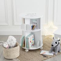 Redonda con Ruedas para organizar Libros – Habitación Infantil (Blanco y Gris) - details 1