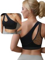 Sujetador Deportivo Cómodo para Mujer con Almohadillas Extraíbles - Sin Aros, Diseño de Un Hombro, Detalle de Malla Transpirable, Mezcla de Nylon y Elastano - details 17