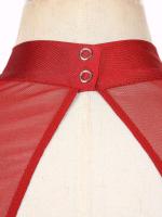 Elegante Traje de Patinaje de Hielo para Mujeres Leotardo de Ballet de Malla Transparente sin Mangas Traje de Baile Lírico Contemporáneo - details 38