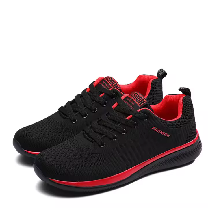Zapatillas de deporte para hombre, ligeras, transpirables, de punto de malla, zapatos para caminar para mujer, zapatos casuales con cordones unisex - 1