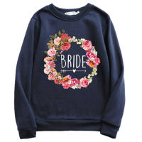 Wedding Party Woman Sweatshirts Sweet Korean O-Neck Pullover Thick Autumn Winter Loose Hoodies wy021 - details 6