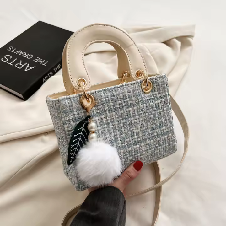 Bolso Cruzado de Moda para Mujer de Alta Gama Primavera-Verano 2025 Bolso de Lana Tendency para Organizadores de Maquillaje y Belleza - 1