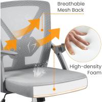 Silla de Oficina Silla de Trabajo con Reposabrazo Silla Ajustable Silla Ergonómica Silla Negra Altura Ajustable Malla Carga 136 KG Silla de Despacho Estudio - details 26