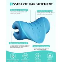 Relajante de cuello y hombros, dispositivo de tracción cervical portátil, camilla de cuello, corrección de postura cervical - details 0