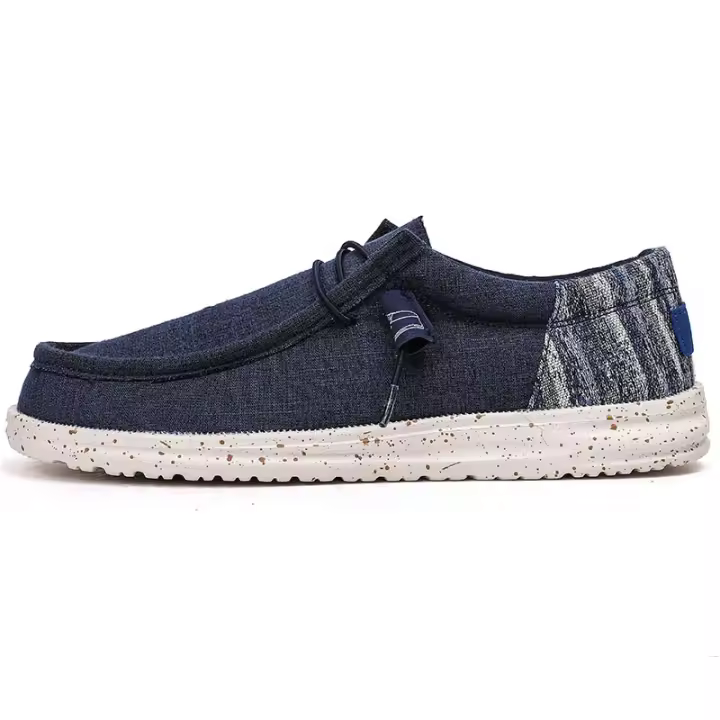 Mocasines con cordones para hombre, zapatos casuales sin cordones, ligeros, cómodos, suela suave, calzado para caminar - 1