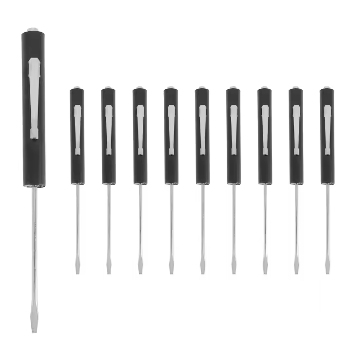 Destornillador de bolsillo con Mini Tops y Clips de bolsillo, destornillador de bolsillo ranurado magnético, 10 piezas - 1
