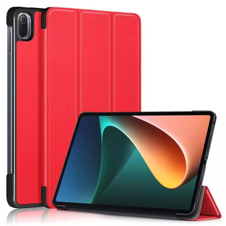 Funda de cuero en pulgadas, tapa dura con triple soporte, para Xiaomi Mi Pad 5 Pro, tableta - 1