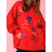 Sudadera de manga redonda con lentejuelas estilo coreano de moda 2025 para mujer - details 9