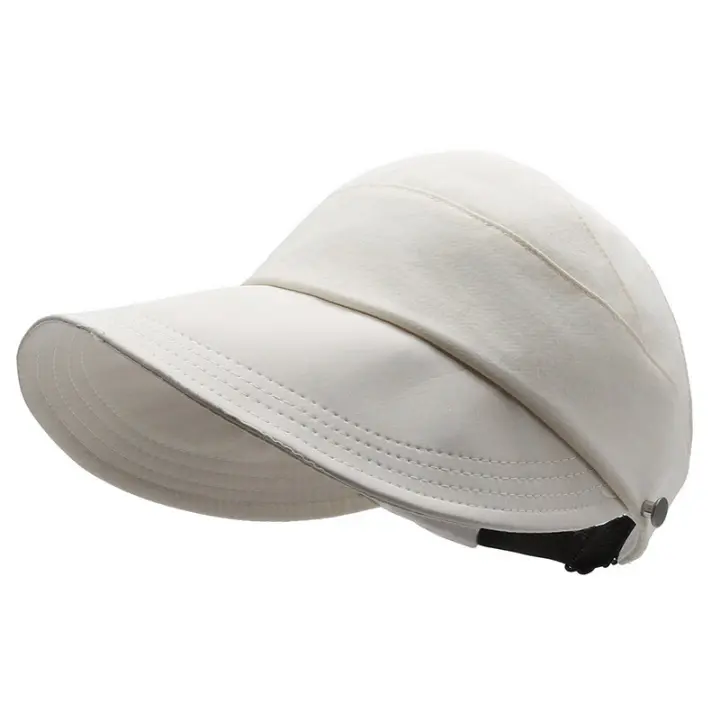 Sombrero de copa vacío con cola de caballo alta, versión para exteriores, gorra de béisbol para la cara de las mujeres que muestra un sombrero para el sol informal pequeño y versátil, sombrero de protección solar - 1