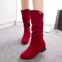 Ots de tacón informal de media varilla para mujer, punta redonda, terciopelo mate, otoño e invierno, nuevo - details 8