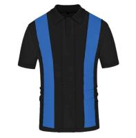 Ropa de verano para hombre, pantalón corto informal, polo de manga corta, camiseta de punto, camiseta transpirable con botón de solapa, M-3XL lujosa y - details 5