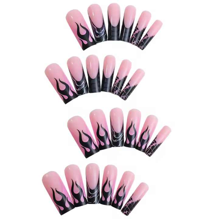 Uñas postizas francesas para mujer, decoración de uñas artificiales extraíbles para salón de belleza, experto e ingenuo - 1