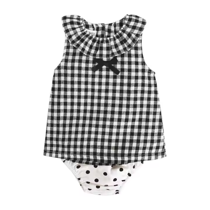 -Conjunto de Ropa de Algodón para Niños, Conjunto de Ropa with Impresión de Lino, Verano, 2 piezas - 1