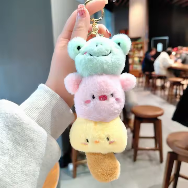 Linda muñeca Jenga llavero peluche juguete adornos coche llavero - 1
