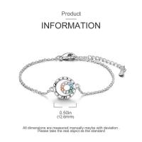 Anillo doble eterno de Plata de Ley 925, pulsera ajustable de circón colorido, compatible con cuentas, colgantes, joyería fina para mujeres y niñas - details 3