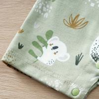 Romper IURNXB Para Bebé Niño Con Estampado De Animal De Zoológico Ropa De Bebé Recién Nacido Dos Piezas Falsas Con Mangas Cortas Estilo Europeo Y Americano Para Juego Casual - details 4