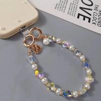 Cadena Colgante de Teléfono en Forma de Pulsera Perlas y Cuentas de Cristal Adorno para Bolso - details 8