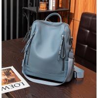 Mochila De piel auténtica para mujer, bolso de viaje de alta calidad, informal, de hombro, 2023 - details 25