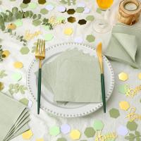 Servilletas de papel de salvia desechables para cóctel, servilletas de cena de 2 capas para invitados, cumpleaños, boda, despedida de soltera, Navidad, 100/250 Uds. - details 10