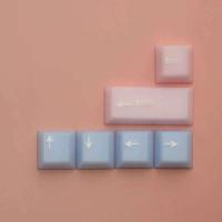 Conjunto de temas semitransparentes, azul y rosa, PBT ABS, perfil de cereza, 129 teclas, teclas personalizadas para accesorios de teclado nical - details 5
