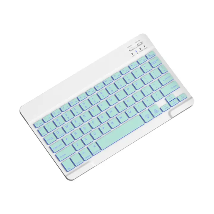 Teclado retroiluminado de 10 pulgadas, Mini teclado silencioso Portátil con Bluetooth para teléfonos móviles, tabletas y portátiles, teclado inalámbrico D - 1