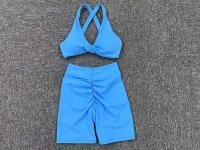 Conjunto de pantalones cortos cruzados sin espalda para mujer, ropa deportiva de 2 piezas, ropa de entrenamiento PIESS, ropa deportiva - details 35
