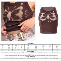 Camisola Retro Marrón Top Corto Hueco de Estilo Cyber Y2K Corset Gótico de Hada Sexy - details 16