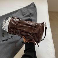 Bolso de mano con lazo plisado para niña, bolso de hombro con pajarita de Balletcore de estilo coreano, bolso de compras Y2K de cuero PU - details 15