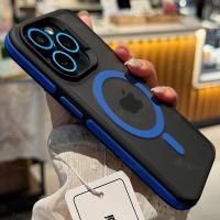 Nueva funda de teléfono magnética esmerilada mate Bicolor para iPhone 16 15 14 Plus 13 12 11 Pro Max cubierta dura translúcida a prueba de golpes - details 9