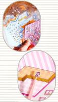 4 unidades/bolsa Pegatinas 3D Fantasy Cottage PET Reutilizables - Autoadhesivas Mini Mundo DIY + Pegatinas Capibara Kawaii para Scrapbooking Diarios - details 0