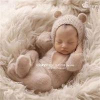 Ropa de Bebé Hecha a Mano con Estampado de Lobo y Cachorro Ropa de Peluche de Oso de Crochet para Recién Nacidos Suministros de Fotografía - details 2