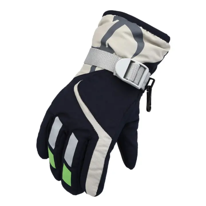 Guantes de esquí cálidos para niños de 4 a 7 años, manoplas gruesas antideslizantes, impermeables, a prueba de viento, para Snowboard y nieve - 1