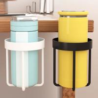 Portavasos con Clip 2 en 1 para ahorro de espacio, estante para tazas de escritorio resistente al agua y a prueba de óxido, estantes flotantes para tazas duraderos, escritorio - details 12