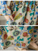 Vestido Vintage de Algodón de Manga Larga Talla Grande, Elegante y Suelto para Mujeres - details 87