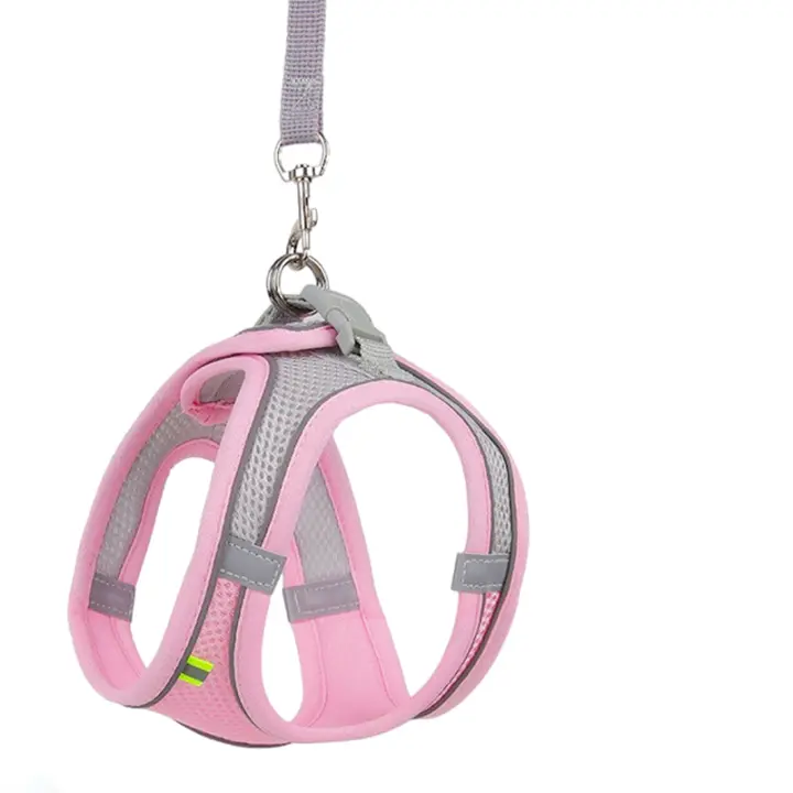 Correa de Arneso para Perros y Gatos Ajustable para Caminadas al Aire Libre Ideal para Bulldogs Franceses Chihuahuas y Pugs - 1