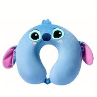 1pc MINISO Almohada de Cuello de Espuma Viscoelástica Stitch - Cojín de Viaje de Poliuretano Suave para Avión, Camping, Jóvenes y Adultos - Sin Plumas, Libre de Electricidad, Ideal para Regalos de Fiesta de Cumpleaños, Almohada de Cuello de Viaje - details 0
