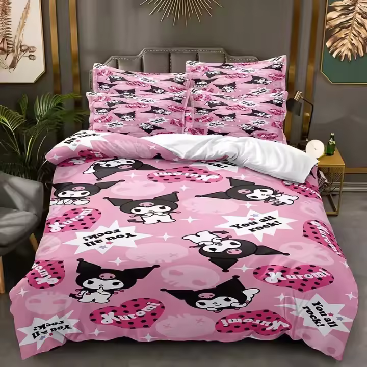 Serie Funda nórdica Kit de lijado Impresión Digital dibujos animados Anime lindo cama hogar conjunto de dos piezas juego de tres piezas - 1