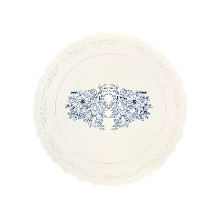 Mantel Individual europeo de silicona para el hogar, tapete de mesa Retro ovalado/redondo, tapete de comedor 3D resistente al calor para vacaciones - 1