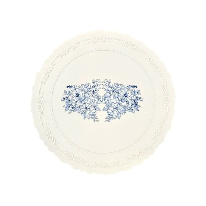 Mantel Individual europeo de silicona para el hogar, tapete de mesa Retro ovalado/redondo, tapete de comedor 3D resistente al calor para vacaciones - 1