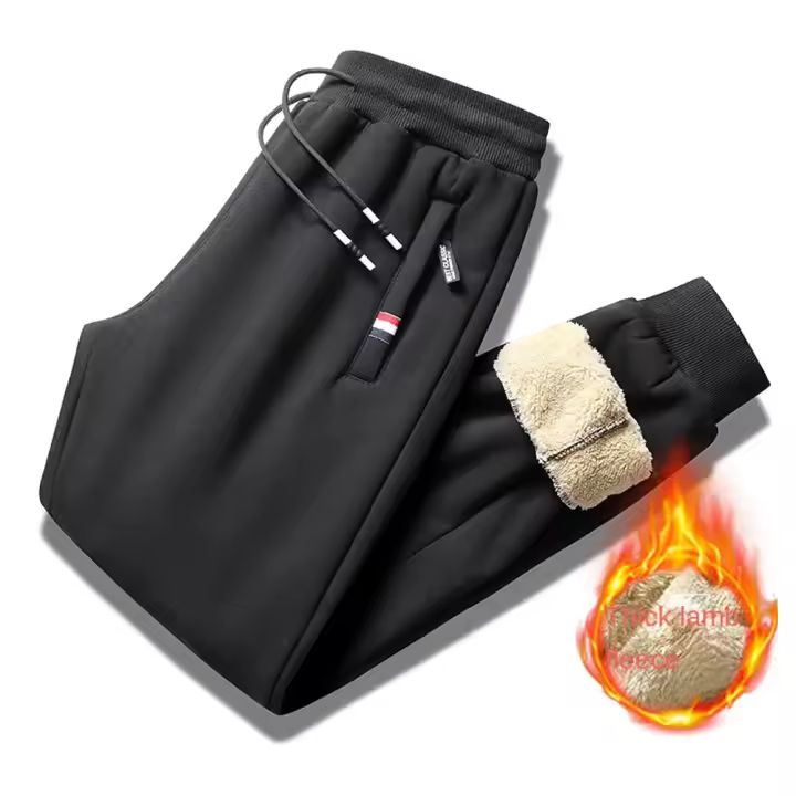 Pantalones deportivos cálidos de lana de invierno para hombre, ropa deportiva para hombre - 1