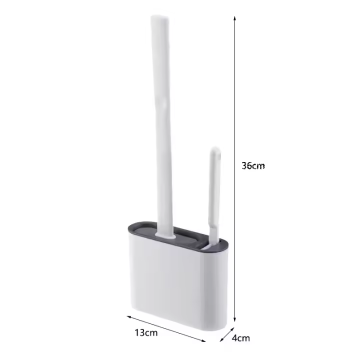 Cepillo de Baño Ecológico de Silicona Suave Cepillo Colgante con Soporte Largo para Limpieza de Baño - 1