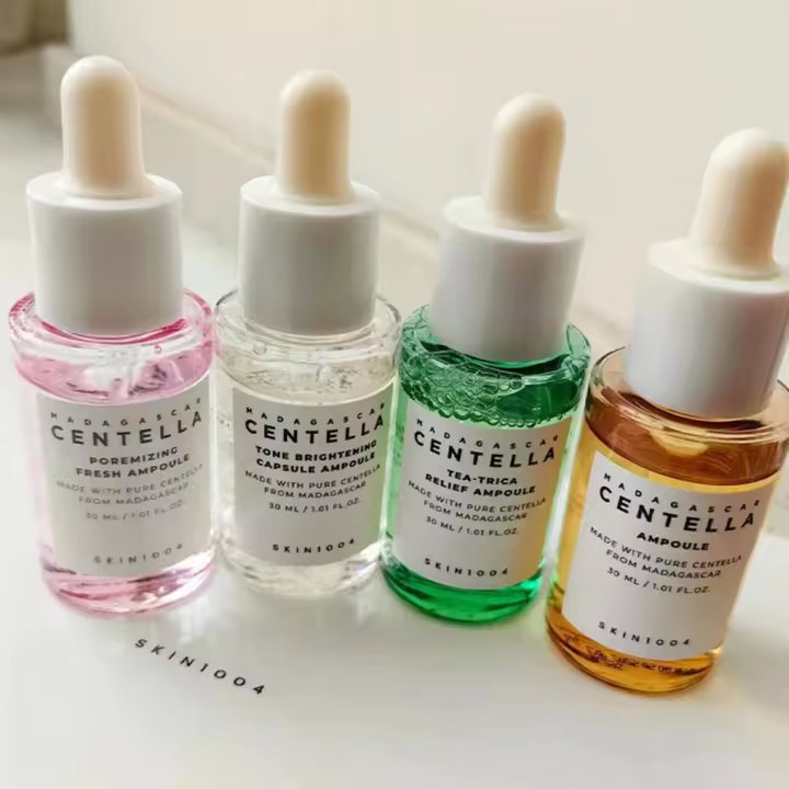 Conjunto de Esencia de Centella Asiatica de 30ml*4 Suero Facial Hidratante y Iluminador - 1